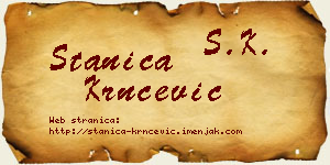 Stanica Krnčević vizit kartica